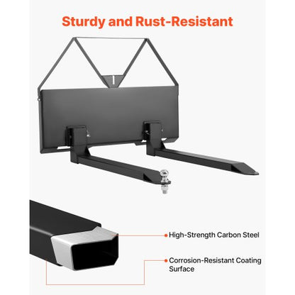 pallgaffelramfäste med 48-tums kompaktlastargafflar 2600 lbs |  EU