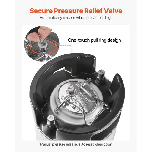 Corny Keg, 5 gallon kullåsfat, SUS304 kallbryggfat med dubbla gummihandtag och kraftig gummibotten, bryggutrustning för hembryggningsfest, 2 st |  EU