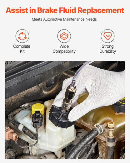 12pcs Brake Master Bleeder Kit Brake Bleeder Adapter Set for Most Vehicles