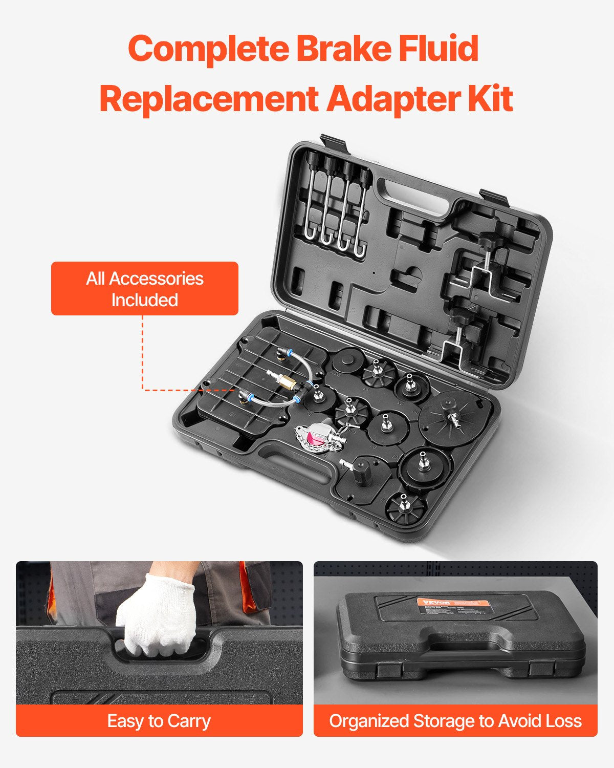 12pcs Brake Master Bleeder Kit Brake Bleeder Adapter Set for Most Vehicles