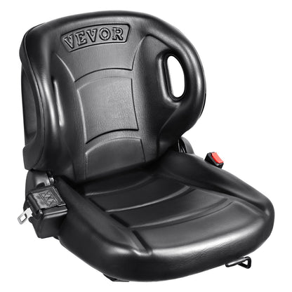 Universal forklift seat, tractor seat with adjustable back angle, micro switch and seat belt, wrap-around forklift seat for tractor loader excavator
