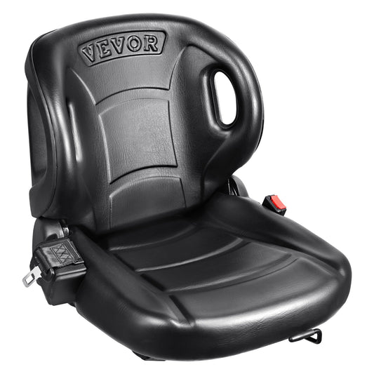 Universal forklift seat, tractor seat with adjustable back angle, micro switch and seat belt, wrap-around forklift seat for tractor loader excavator