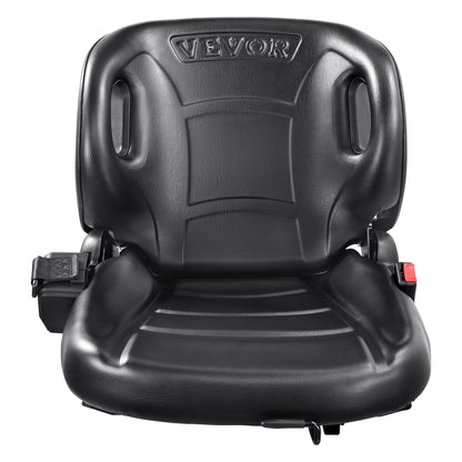 Universal forklift seat, tractor seat with adjustable back angle, micro switch and seat belt, wrap-around forklift seat for tractor loader excavator