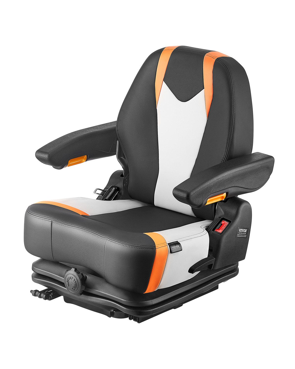 Universal gaffeltrucksäte Nedfällbar traktorfjädrad sits Justerbar rygg