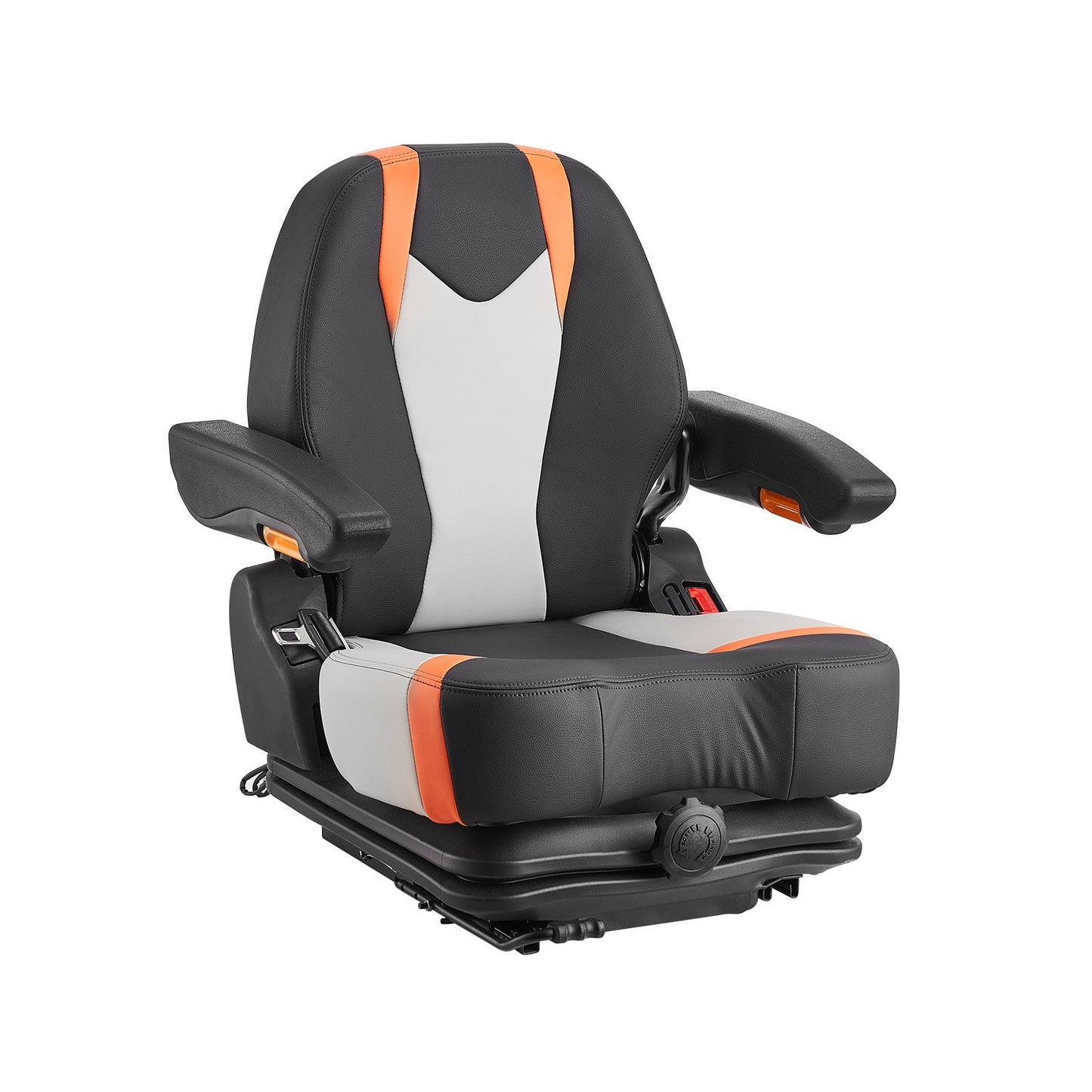 Universal gaffeltrucksäte Nedfällbar traktorfjädrad sits Justerbar rygg