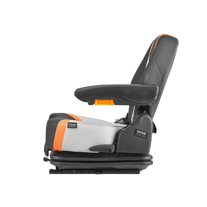 Universal gaffeltrucksäte Nedfällbar traktorfjädrad sits Justerbar rygg