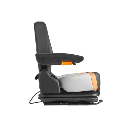 Universal gaffeltrucksäte Nedfällbar traktorfjädrad sits Justerbar rygg