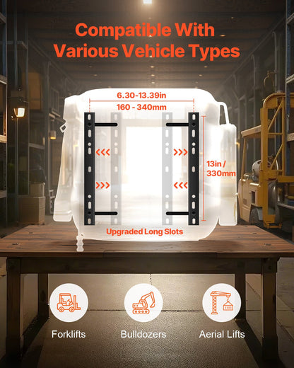 Forklift Seat Mower Tractor Seat Adjustable Back Seat Belt &amp; Headrest