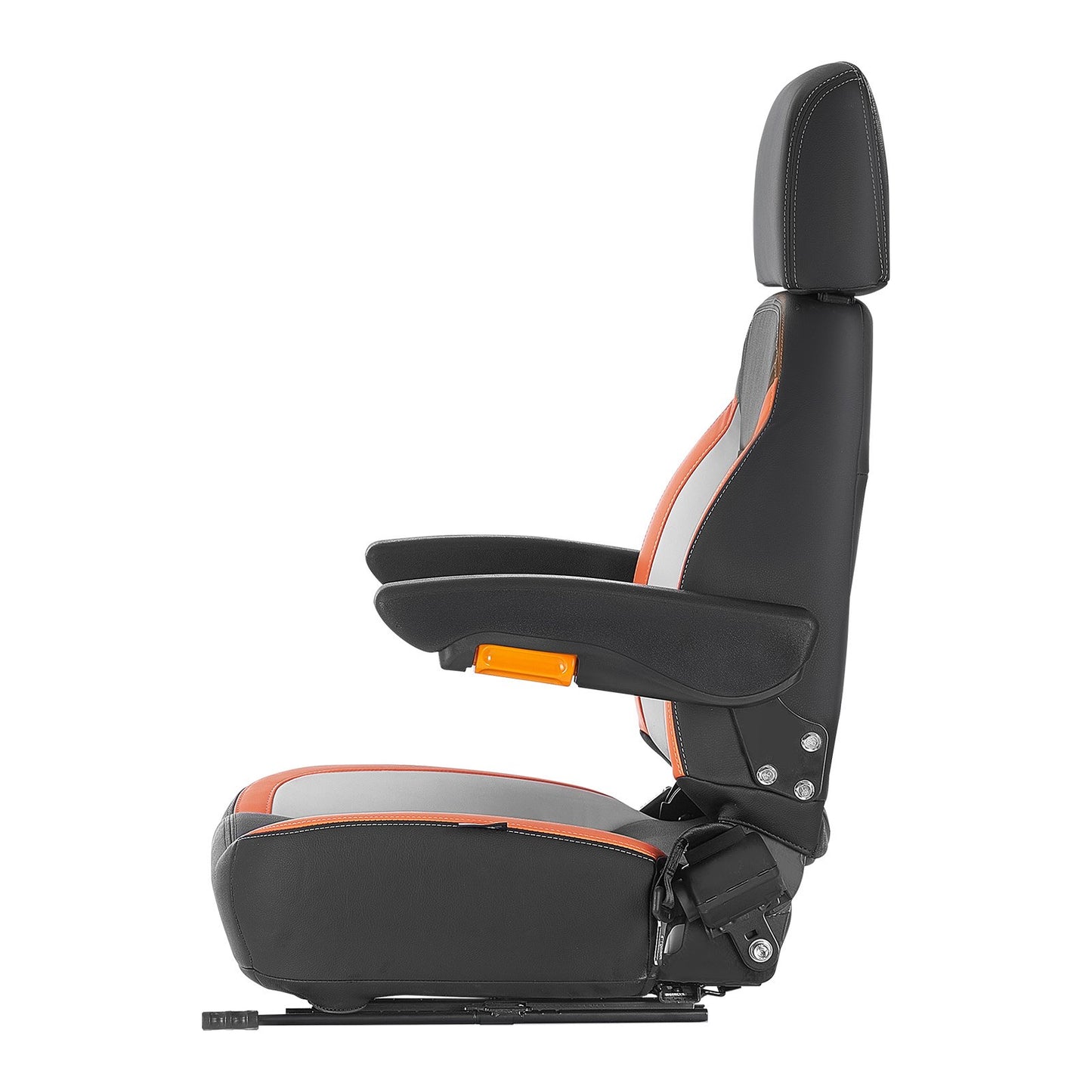 Forklift Seat Mower Tractor Seat Adjustable Back Seat Belt &amp; Headrest