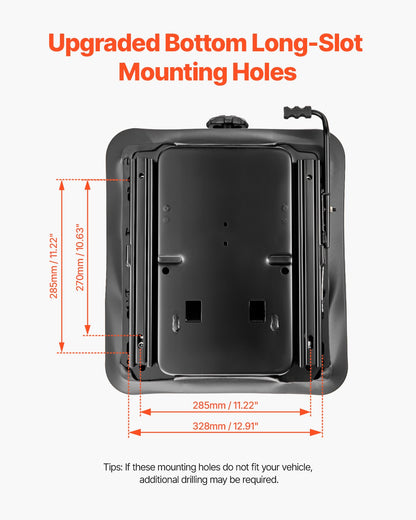 Sätesupphängningssats med skjutreglage och dammskydd passar gräsklippare gaffeltruck
