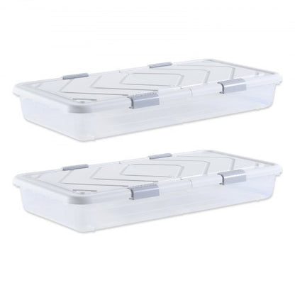 Förvaring under sängen med hjul 84 x 33 x 16 cm rullande förvaringsväskor, 4-pack