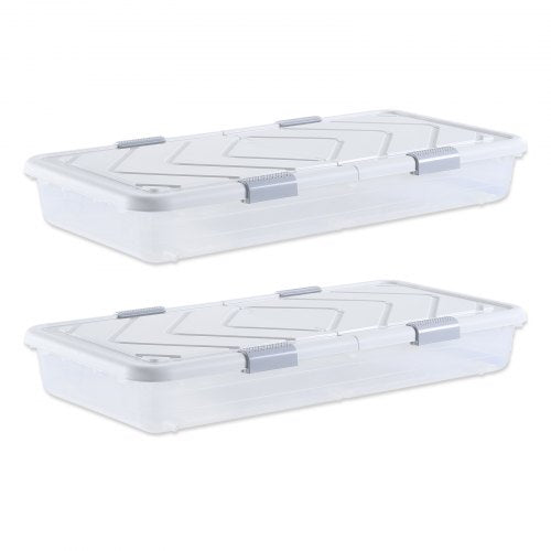 Förvaring under sängen med hjul 84 x 33 x 16 cm rullande förvaringsväskor, 4-pack