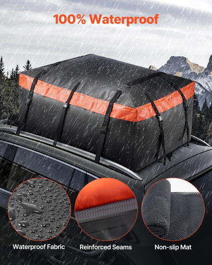 Car Rooftop Cargo Carrier Bag 23 Cubic Feet 840D PVC Car Roof Luggage Bag