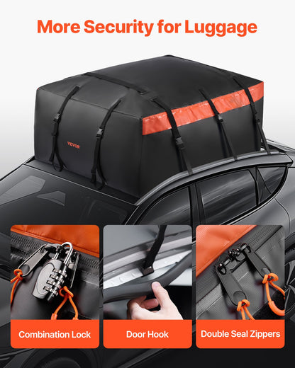 Car Rooftop Cargo Carrier Bag 23 Cubic Feet 840D PVC Car Roof Luggage Bag
