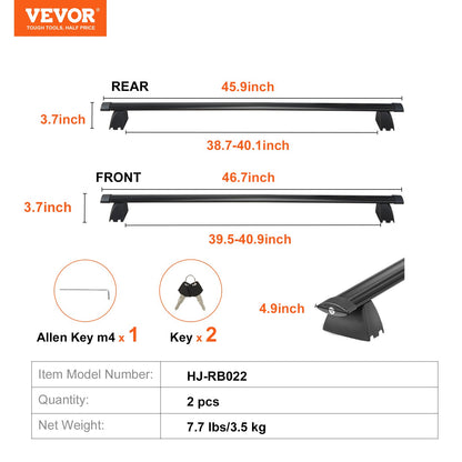 Roof Rack, Compatible with 2011-2021 Jeep Grand Cherokee with Ribbed Side Rails, 200 lbs Load Capacity, Aluminum Crossbars with Locks, for Rooftop Cargo Carrier Bag Luggage Kayak Bike