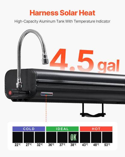 4.5 Gal Roof Rack Water Tank Portable Water Tank with Splash Guard Panel
