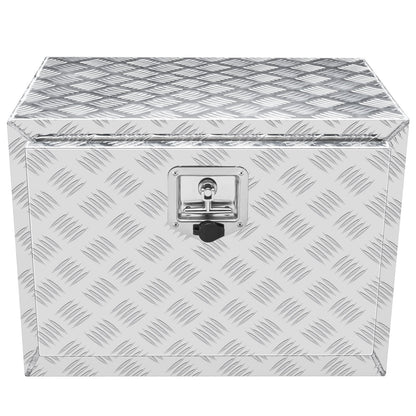 Unterwagen-LKW-Box, 24" x 14" x 16" Pickup-Aufbewahrungsbox, robuster Werkzeugkasten aus Aluminium mit Diamantplatte und Schloss und Schlüssel, wasserdichte Anhänger-Aufbewahrungsbox mit T-Griff-Verriegelung für LKW, Transporter, Anhänger
