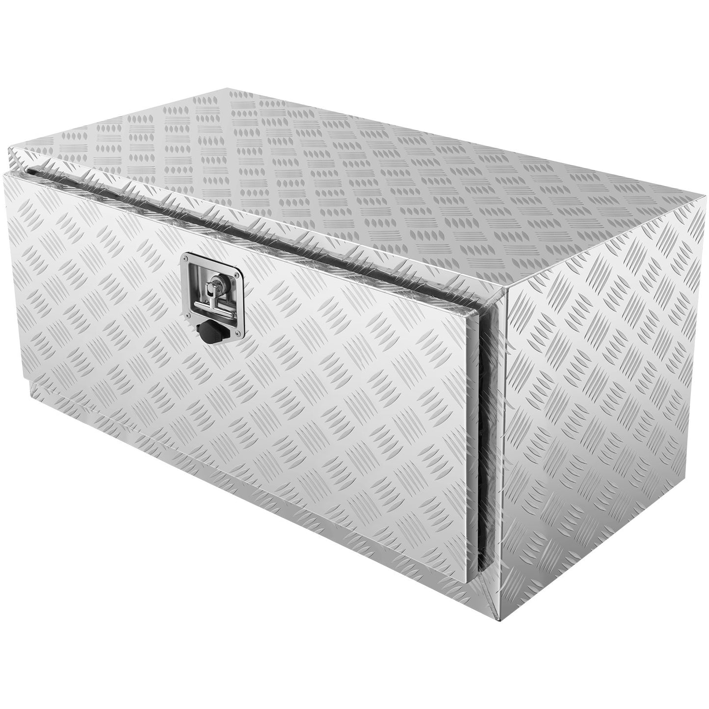 Underrede lastbilslåda, 36"×24"×24" pickup förvaringslåda, kraftig aluminium diamantplåt verktygslåda med lås och nycklar, vattentät släpvagnsförvaringslåda med T-handtagsspärr för lastbil, skåpbil, släp