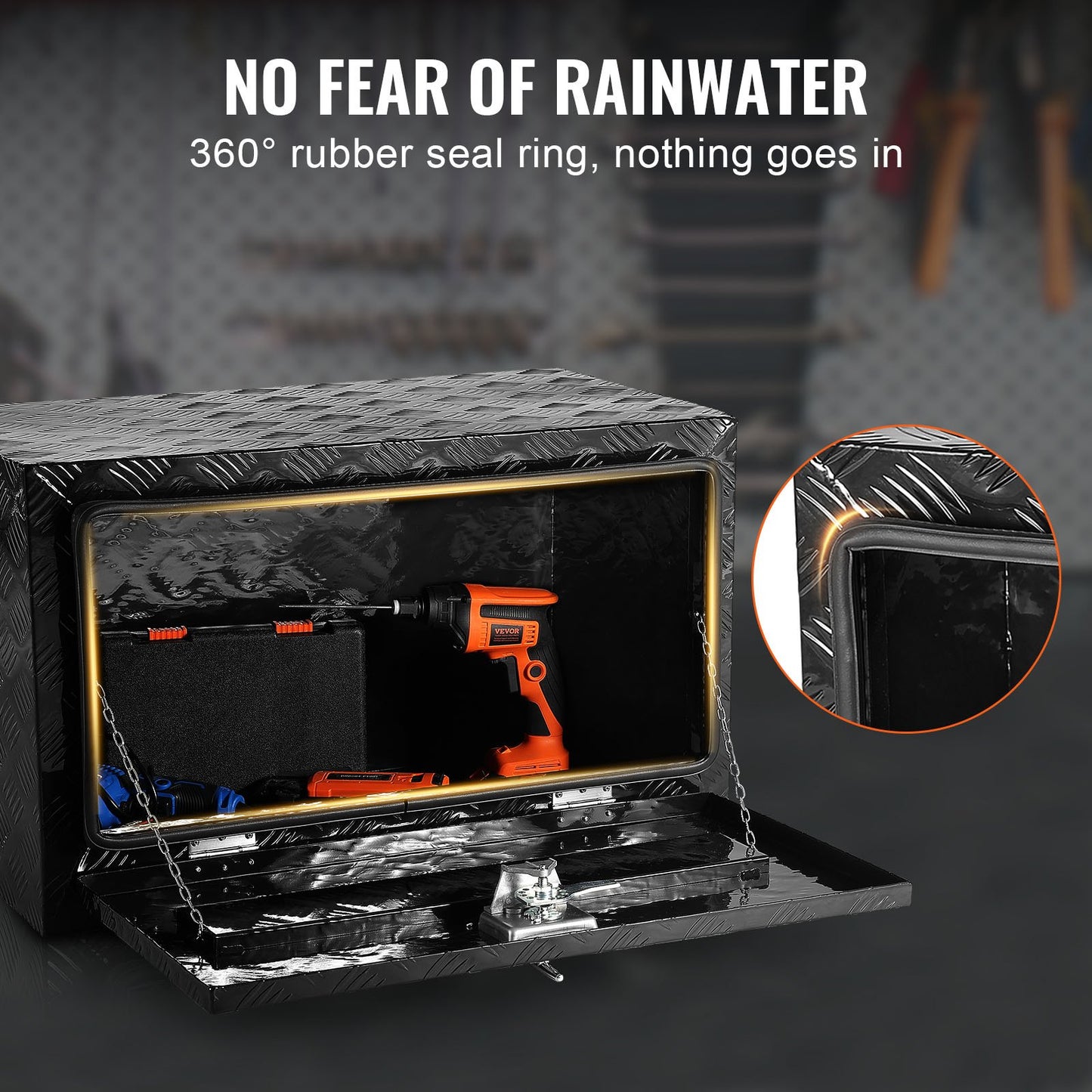 Underrede aluminium Truck Verktygslåda 30" x 17" x 18" Trailer RV Verktygsförvaring