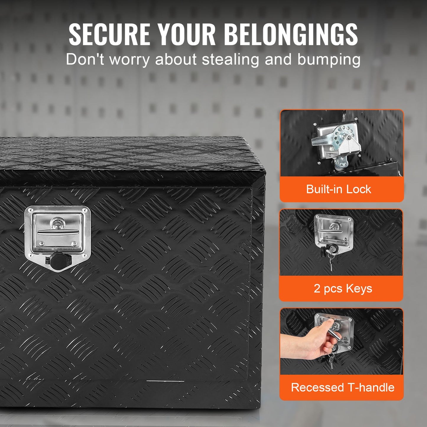 Underrede aluminium Truck Verktygslåda 30" x 17" x 18" Trailer RV Verktygsförvaring