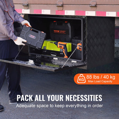 Undercarriage Aluminum Truck Tool Box 36" x 24" x 24" Trailer RV Tool Storage