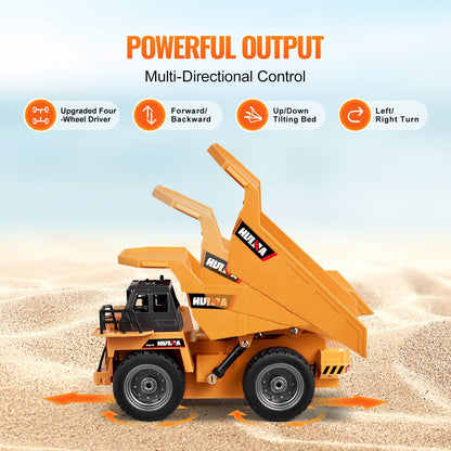 RC Fjärrkontroll Dumper Leksak Konstruktion Fordon Leksak 9CH 1:18 Skala