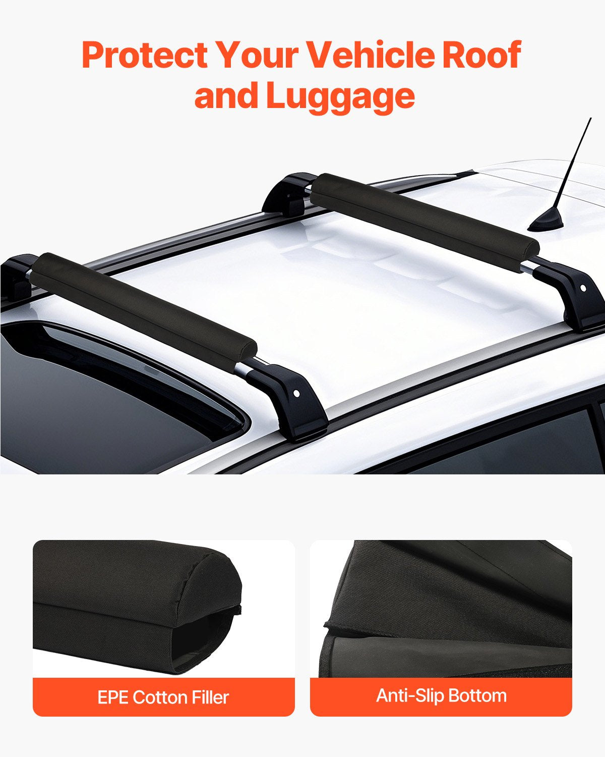 Takräckesdynor för tvärstång 88lbs lastkapacitet för kajaksurfbräda