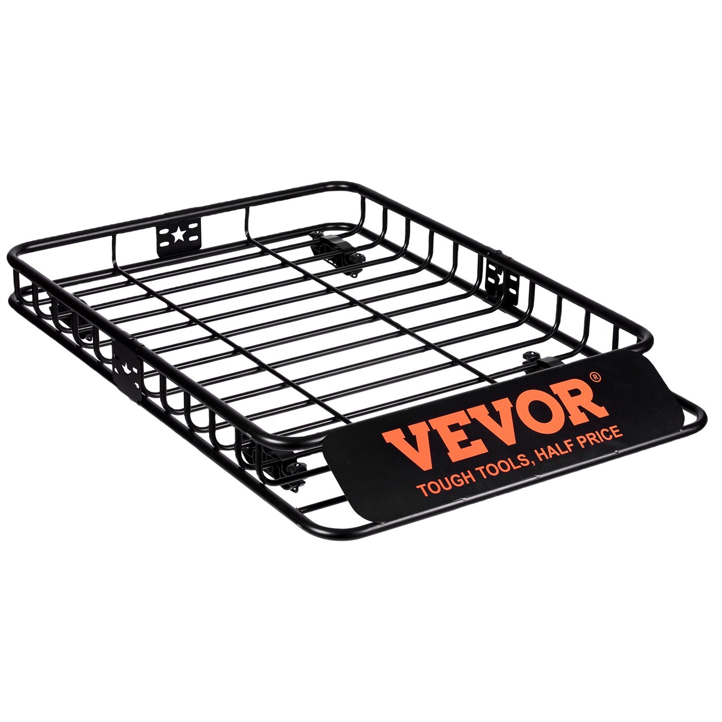 Takräcke lastkorg, 130,5 x 91,5 x 12,7 cm takräcke lasthållare med 15 Cu Ft vattentät lastväska, 90 kg kapacitet Universal stativhållare för SUV, lastbil