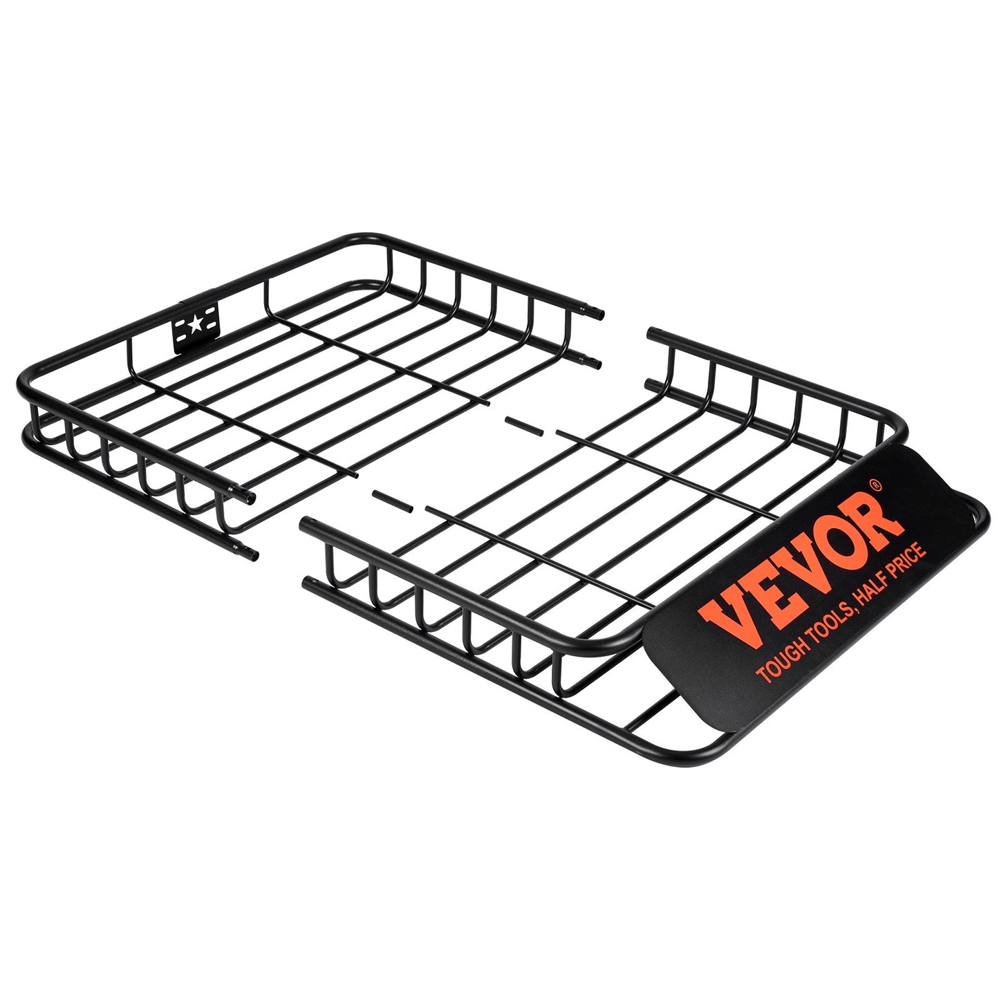Takräcke lastkorg, 130,5 x 91,5 x 12,7 cm takräcke lasthållare med 15 Cu Ft vattentät lastväska, 90 kg kapacitet Universal stativhållare för SUV, lastbil