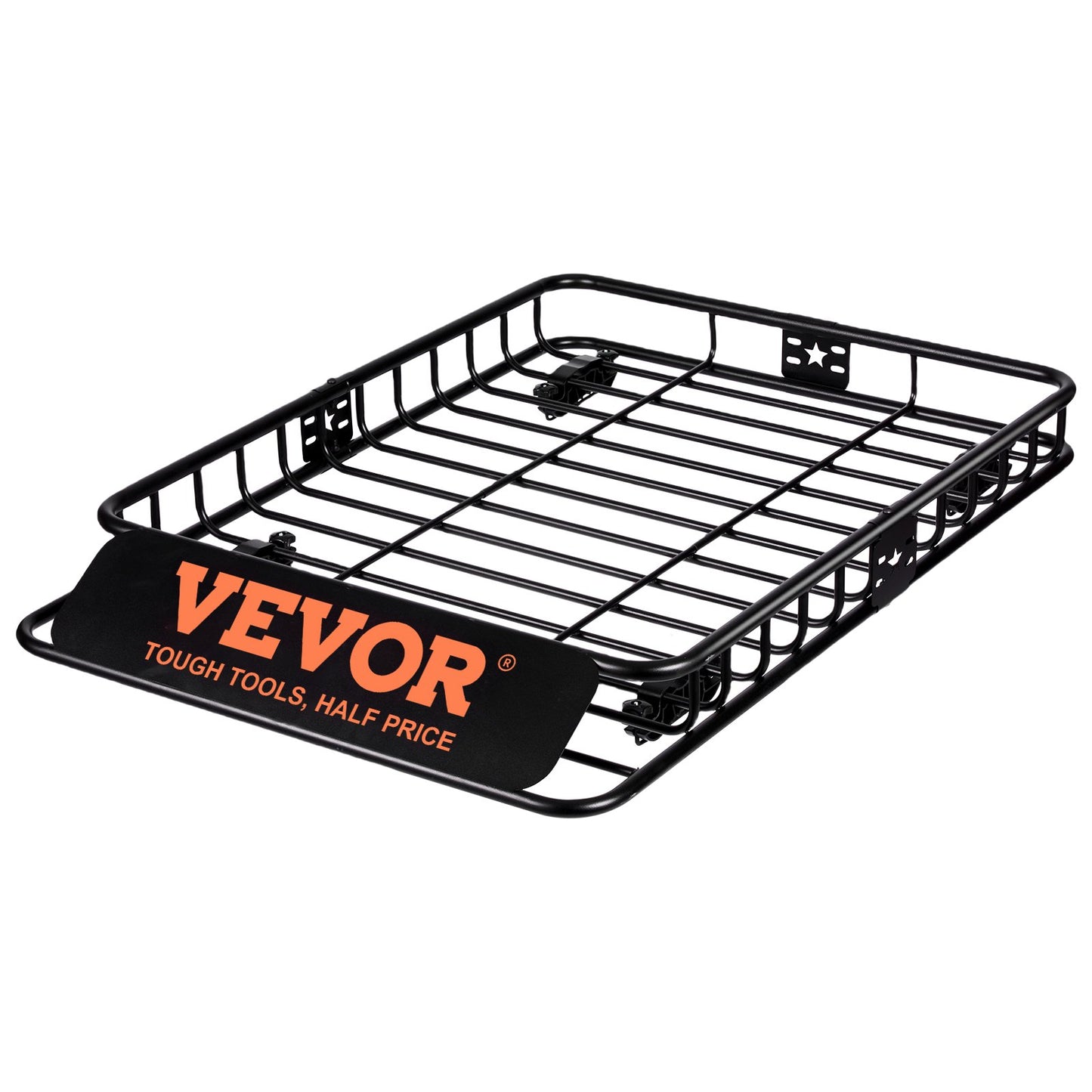 Takräcke lastkorg, 130,5 x 91,5 x 12,7 cm takräcke lasthållare med 15 Cu Ft vattentät lastväska, 90 kg kapacitet Universal stativhållare för SUV, lastbil