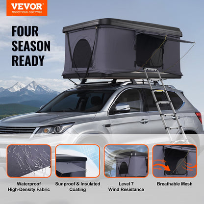 Rooftop tent hard shell 2-3 people waterproof for jeep SUV truck with ladder
