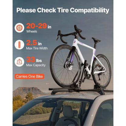 Roof Mounted Bike Carrier Heavy Duty Car Bike Carrier with Lock