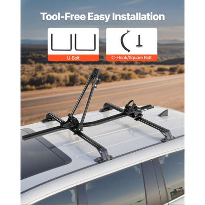 Roof Mounted Bike Carrier Heavy Duty Car Bike Carrier with Lock
