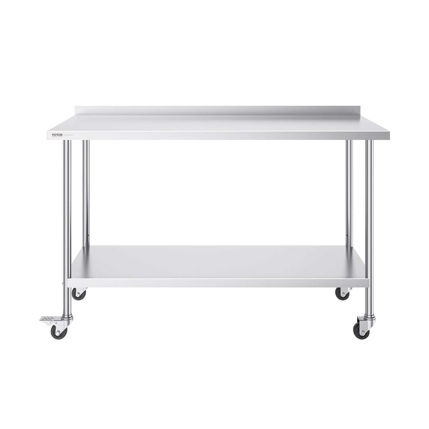Stainless Steel Work Table Commercial Dining Table 24"x60" with Wheels