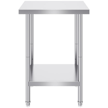 Rostfritt stål Arbetsförberedande bord Kommersiellt arbetsbord Matförberedelser 24x24x34in