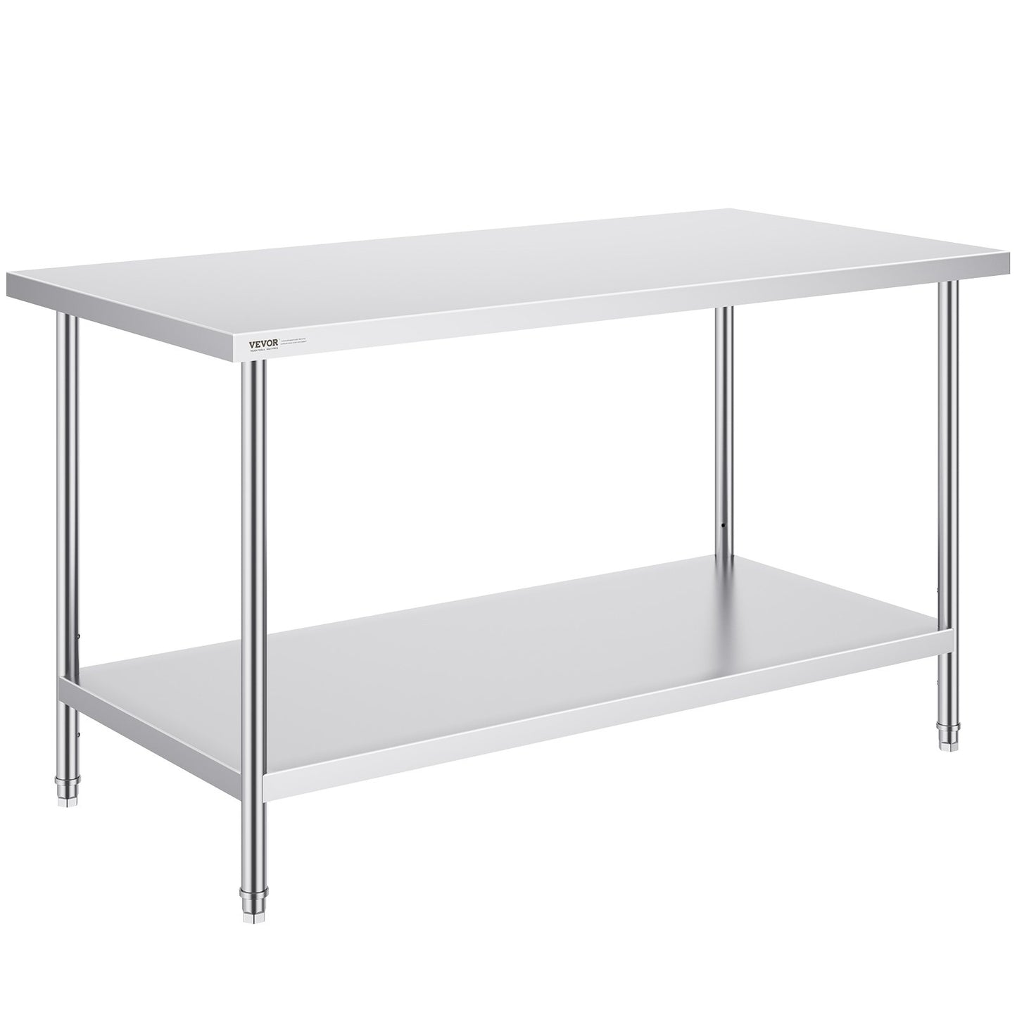 Arbeitsvorbereitungstisch aus Edelstahl, gewerblicher Arbeitstisch, Lebensmittelzubereitung, 30 x 60 x 34 Zoll
