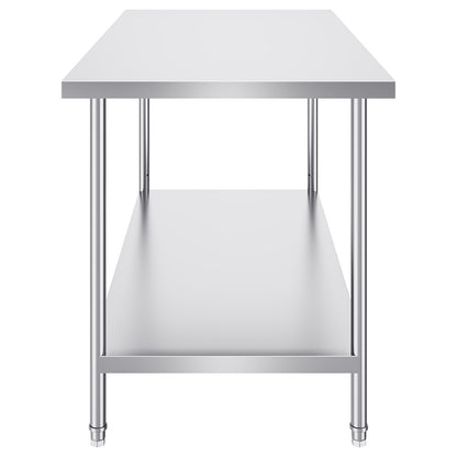 Arbeitsvorbereitungstisch aus Edelstahl, gewerblicher Arbeitstisch, Lebensmittelzubereitung, 30 x 60 x 34 Zoll