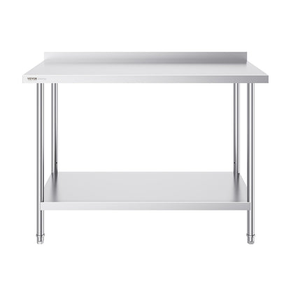 Arbetsbord i rostfritt stål Kommersiella kök Arbetsbord för matlagning 24"x48