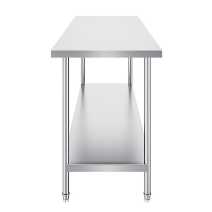 Rostfritt stål Arbetsförberedande bord Kommersiellt arbetsbord Matförberedelser 24x72x34in