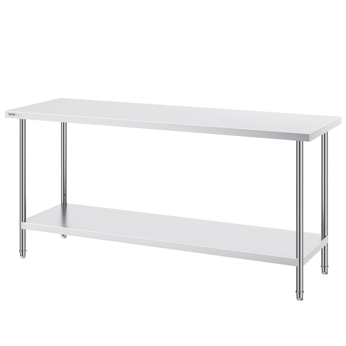 Rostfritt stål Arbetsförberedande bord Kommersiellt arbetsbord Matförberedelser 24x72x34in