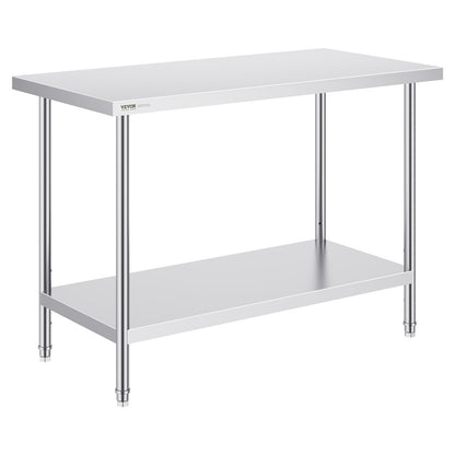 Rostfritt stål Arbetsförberedande bord Kommersiellt arbetsbord Matförberedelser 24x48x34in