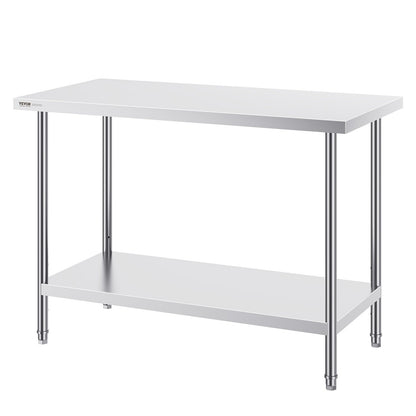Rostfritt stål Arbetsförberedande bord Kommersiellt arbetsbord Matförberedelser 24x48x34in
