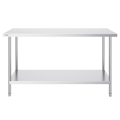 Rostfritt stål Arbetsförberedande bord Kommersiellt arbetsbord Matförberedelser 24x60x34in