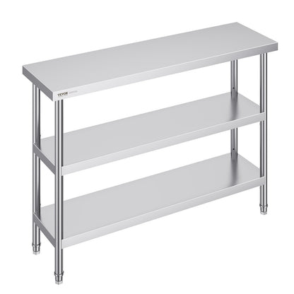 Matlagningsbord i rostfritt stål Kommersiellt kök Arbetsbord 14"x48