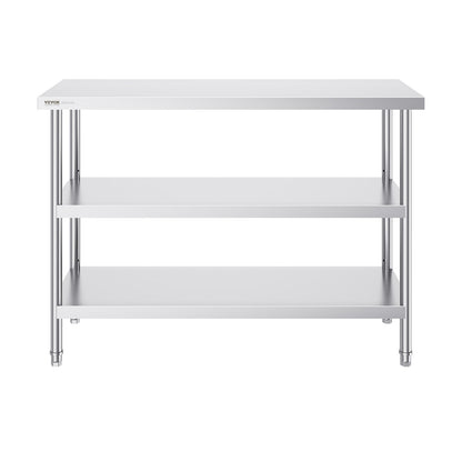 Matberedningsbord i rostfritt stål Kommersiellt kök Arbetsbord 18"x48