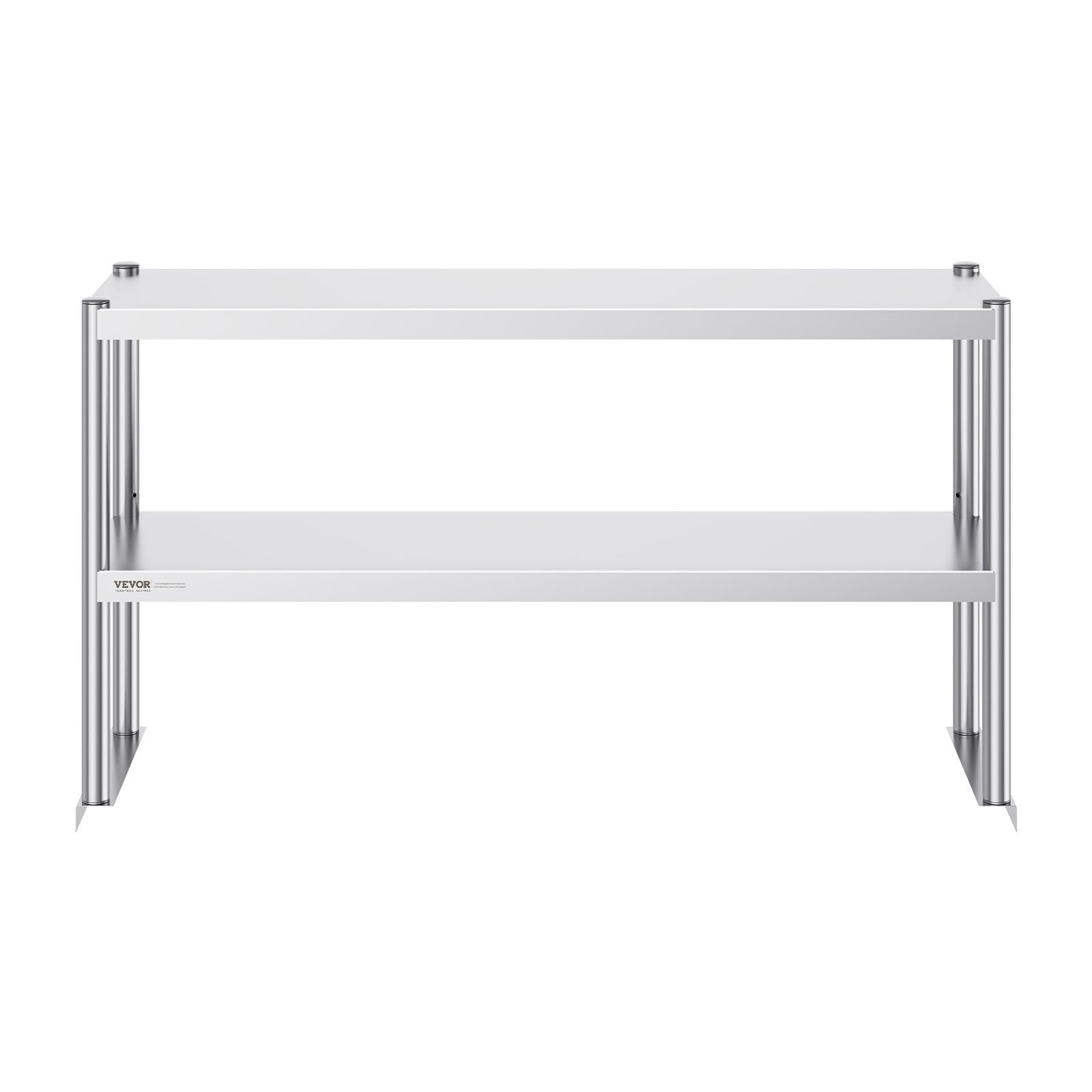 Dubbel överhylla i rostfritt stål 2-vånings 12"x48" för förberedande bord