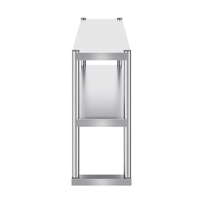 Dubbel överhylla i rostfritt stål 2-vånings 12"x48" för förberedande bord