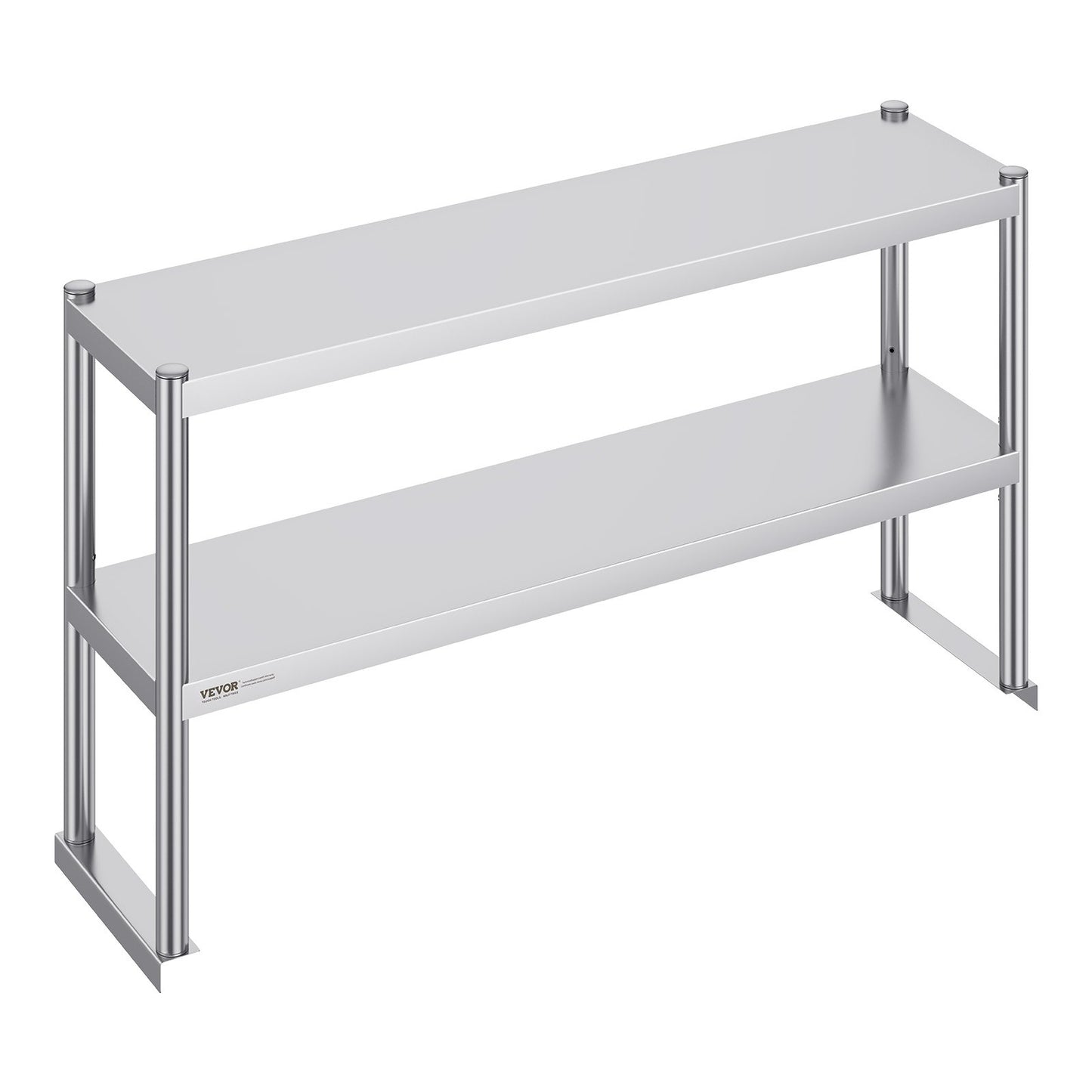 Dubbel överhylla i rostfritt stål 2-vånings 12"x48" för förberedande bord