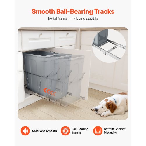 Pull-out trash can under the cabinet Kitchen trash can Wastebasket