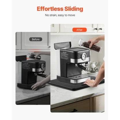 Geräteschrank 33x40cm Auszugstablett für Kaffeemaschine schwarz